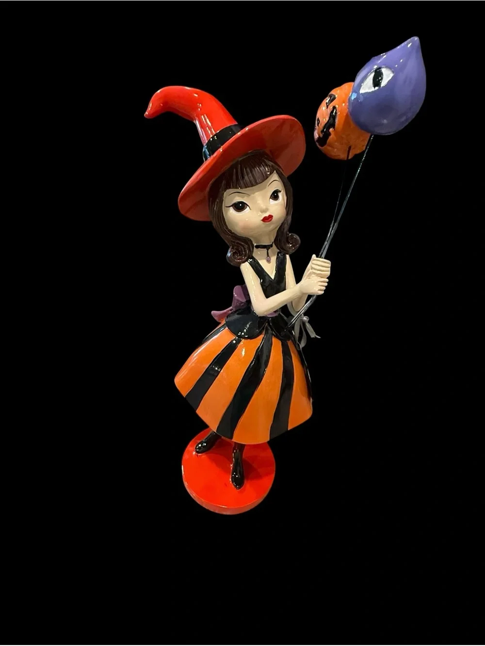Bella luxx Halloween Witch Figurine halloween decor - Orange & Black